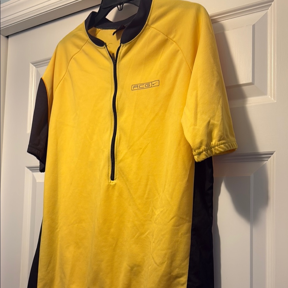 Yellow and Black Cycling Jersey Mens XL NIKE